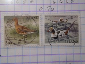 Iceland #  665-66  used   Birds