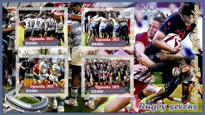 Stamps.Olympic Games in Tokyo 2020 2021 year 1+1 sheets perf Uganda