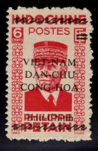 North Viet Nam,Viet MINH issue Scott 1L7 NGAI Petain overprint