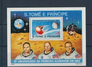 D241109 Space Astronauts Moonlanding Apollo S/S MNH S.Tomé E Principe