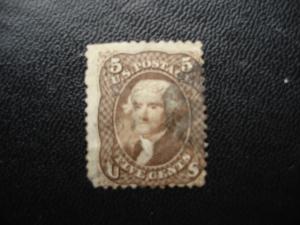 1861-62 SERIES  SCOTT # 76  5c ISSUE  F/VF. SCV $ 150.00