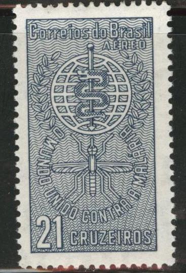 Brazil Scott c106 MH* 1960 anti malaria airmail stamp