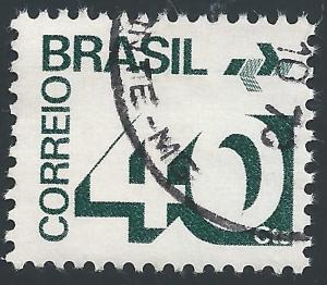 Brazil #1254 40¢ Numeral & Post Office Emblem