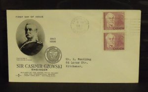 15245   CANADA   FDC # 410      Gzowski Issue - Rose Craft Cachet   CV$ 4.00