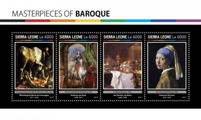 Z08 SRL17102a SIERRA LEONE 2017 Masterpieces of Baroque MNH ** Postfrisch