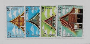 LAOS Sc 1170-3 NH issue of 1994 - PAGODAS