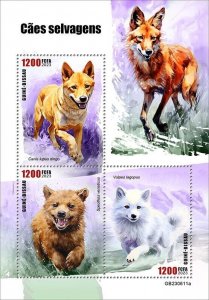 GUINEA BISSAU 2023 WILD DOGS SHEET MINT NEVER HINGED