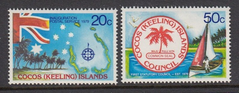 Cocos Islands 32-3 Postal Service mnh