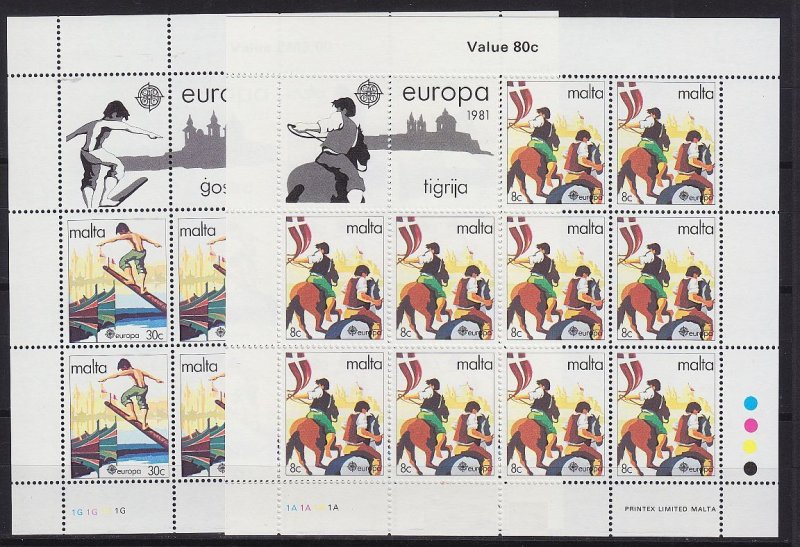 MALTA [1981] MiNr 0628-29 Kleinbogen ( **/mnh ) CEPT