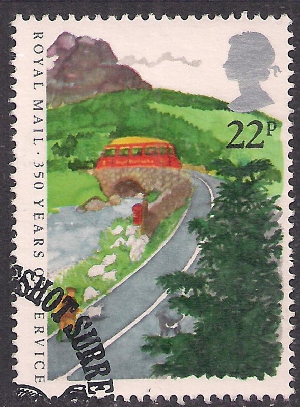 GB 1985 QE2 22p 350 yrs Royal Mail Postal Service SG 1291 used  ( A1337 )