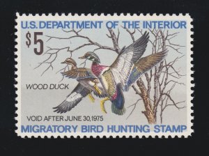 US RW41 $5 Duck Hunting Mint XF OG NH SCV $18 