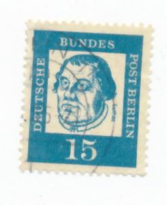 Germany, Berlin 1961 Scott 9N180 used - 15pf,  Martin Luther