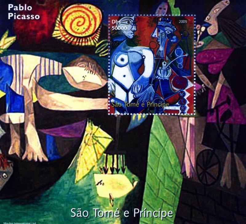 Sao Tome & Principe 2005 Pablo PICASSO PAINTINGS s/s Perforated Mint (NH)