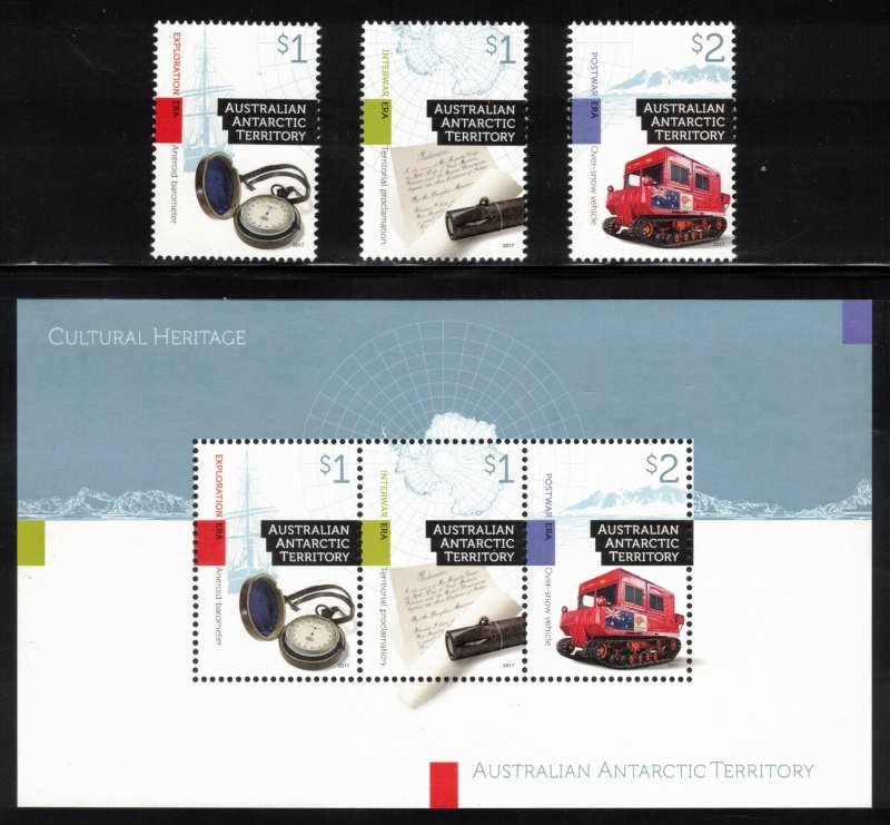 AUSTRALIAN ANTARCTIC 2017 Cultural Heritage; Scott L212-14, L214a; MNH