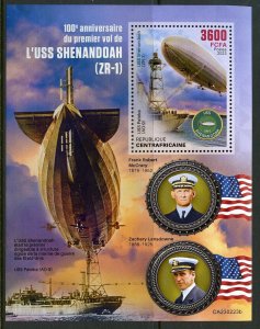CENTRAL AFRICA 2023 100th ANN OF THE SHENANDOAH'S FIRST FLIGHT S/S MINT NH