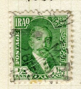 IRAQ; 1931 early Faisal issue fine used Shade of 1/2a. value