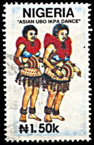 Nigeria 610, used, Traditional Dances: Asian Ubo Ikpa