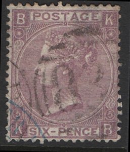 GB 1865 6d lilac plate 5 vgu sg97 cat £140