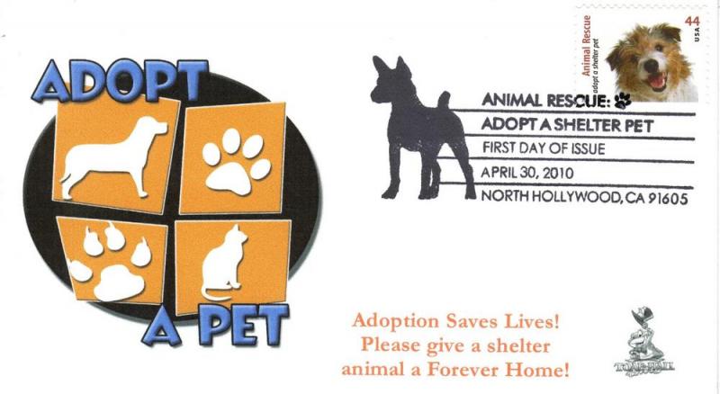 Animal Rescue, Adopt A Shelter Pet First Day Cover #5A