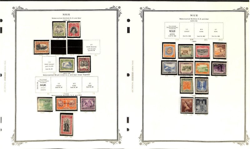 Niue Stamp Collection on 100 Scott Specialty Pages, 1902-1998