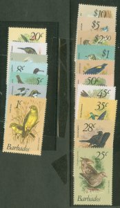 Barbados #496-506/507-511  Single