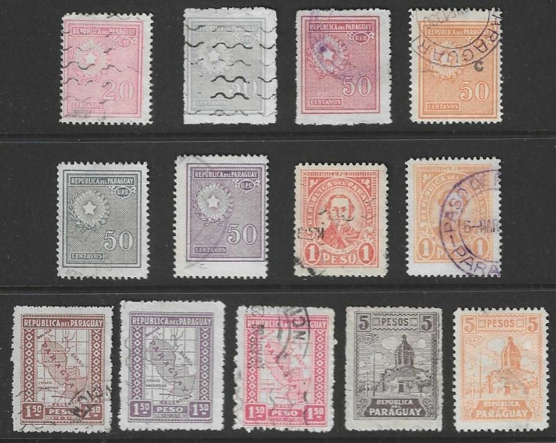 Paraguay 269-302 Short set Used SCV$3.00