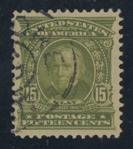 USA 309 - 15 cent Clay - VF Used with light cancel and sound