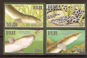 Fiji 2008 Fresh Water Eles Fish Marine life 4v MNH  # 2010