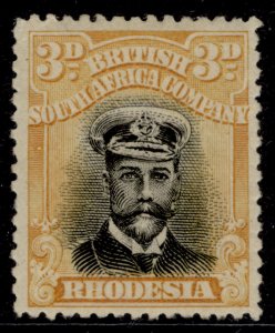 RHODESIA GV SG260, 3d black & ochre, LH MINT. Cat £25.