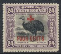 North Borneo  SG 245 SC# B41 MH  Opt Red Cross see scan & details