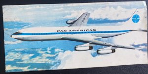 1961 Harrisburg PA USA Panoramic Postcard Cover To London England Douglas Dc-8c
