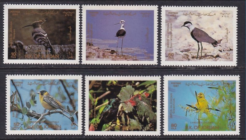 Jordan 1285-1290 Birds MNH VF