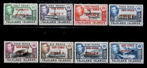 British Colony Falkland Islands South Georgia 1944-45MH* Full Set A23P21F12366-