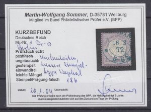 Germany 1872 Sc#1 Mi#1 used expertised BPP (DR2050)