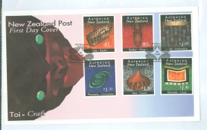 New Zealand 1329-1334 1996 Maori crafts (set of six) art on an unaddressed cacheted FDC