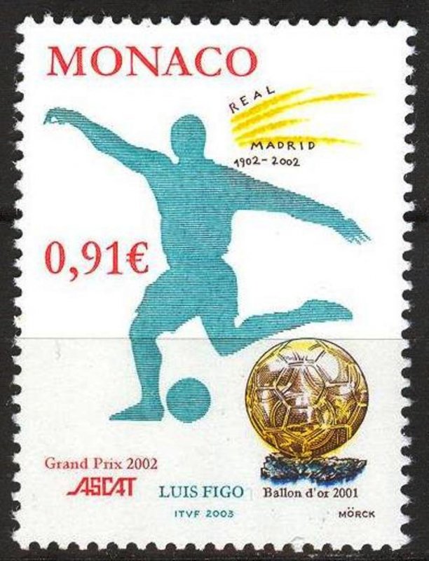 Monaco 2002 Football Soccer Luis Figo MNH**