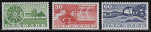 Denmark Scott #'s 371 - 373 MNH