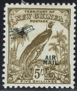 NEW GUINEA 1932 UNDATED BIRD AIRMAIL 5/-