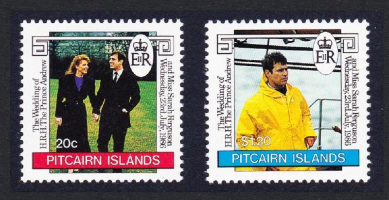 Pitcairn Prince Andrew Royal Wedding 2v SG#290-291 SC#275-276