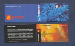 NORWAY -  scott 1138a & 1179a -  MNH Booklets - Christmas - TWO SCANS --b