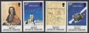 British Antarctic Territory #129-32 MNH set, Haley's comet