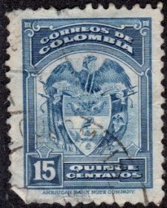 Colombia 471 - Used - 15c Coat of Arms (1939)