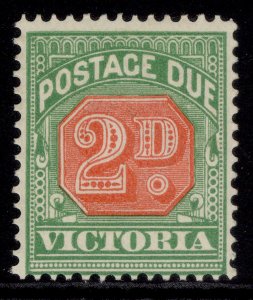 AUSTRALIA - Victoria QV SG D13a, 2d pale scarlet & yellow-green M MINT. Cat £25.