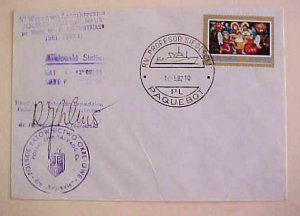 POLAND AUTOGRAPH CAPTAIN ANTARCTIC 1982 PAQUEBOT