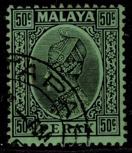 MALAYSIA - Perak GV SG99, 50c black/emerald, FINE USED.