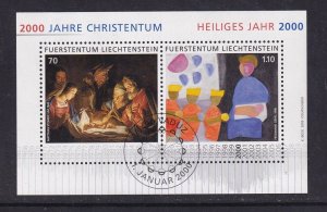 Liechtenstein   #1163 cancelled  2000  sheet Millennium   Christianity
