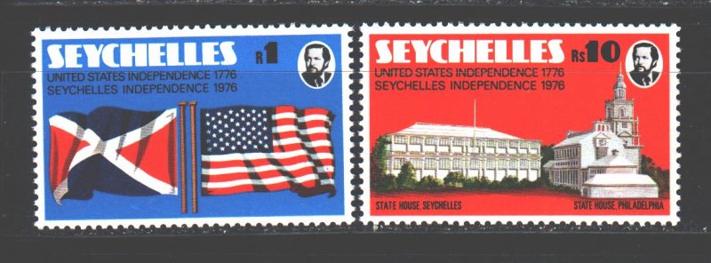 Seychelles. 1976. 356-57. Diplomacy, friendship with the USA. MNH.