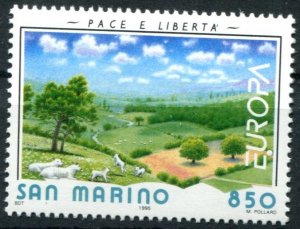 San Marino Sc#1329 MNH, 850L multi, Europa (C.E.P.T.) 1995 - Peace and Freedo...