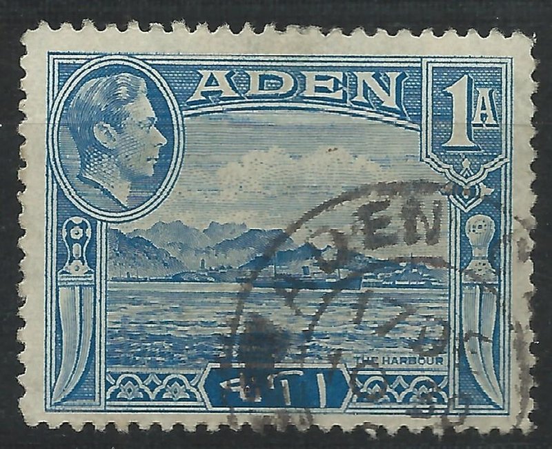 Aden 1939 - George VI 1a blue - SG18 used