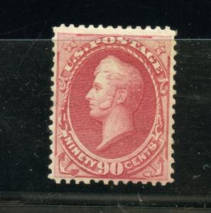 UNITED STATES SCOTT#166  1873 90c ROSE CARMINE  OG OG F/VF--SCOTT  $2100.00